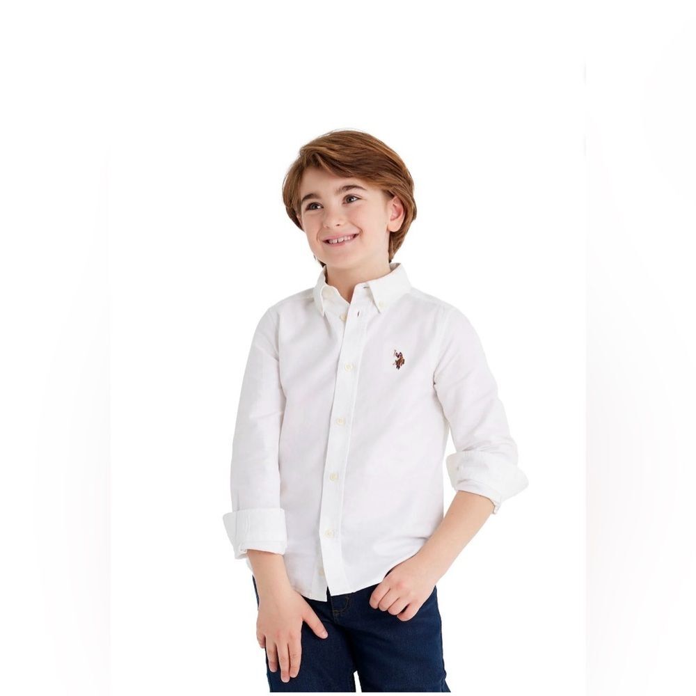 NWT Boys White Oxford Cotton Shirt Sz XS (4/5)